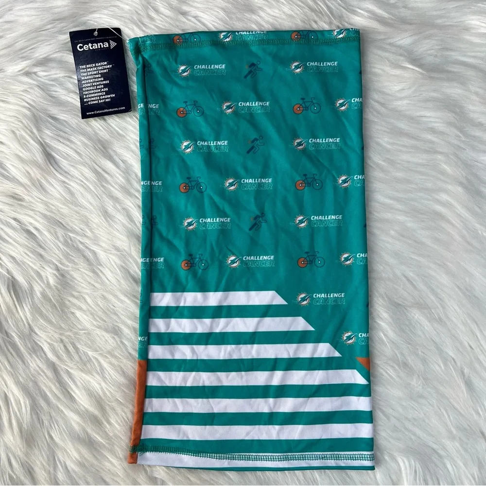 NWT‎ Miami Dolphins Challenge Cancer Neck Gator